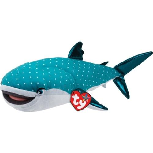 30CM Ty Beanie Destiny Sparkly Glitter Eyes Whale Shark Animal Doll Birthday Gift Soft Stuffed Plush Toy Kids