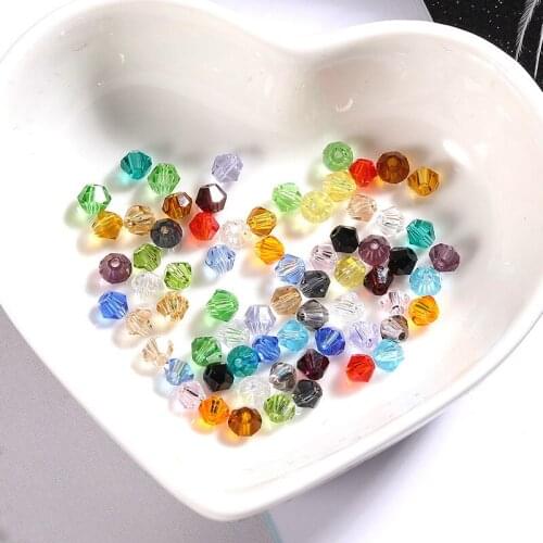 50 PCS DIY Accessories 4mm Lampwork Rhombus Bead Connectors For Jewelry Making