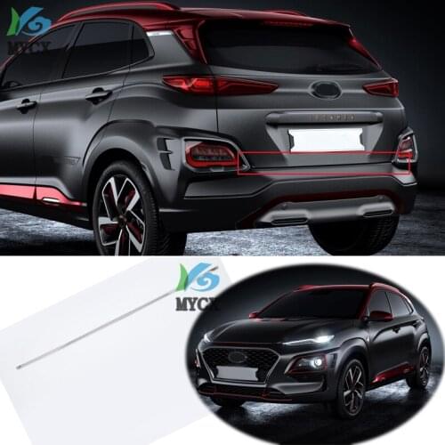 Stainless Steel Accessories Fit For Hyundai Kona 2018 2019 2020 Rear Trunk Tailgate Lid Cover Trim Molding Garnish
