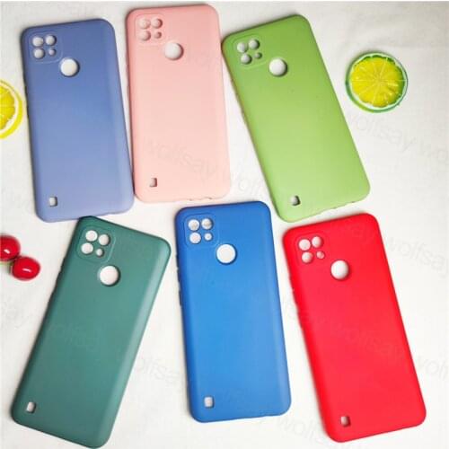 For Realme C21 Case For Realme C21 GT 8 Pro Cover Shockproof Original Liquid Silicone TPU Protetcive Phone Bumper For Realme C21