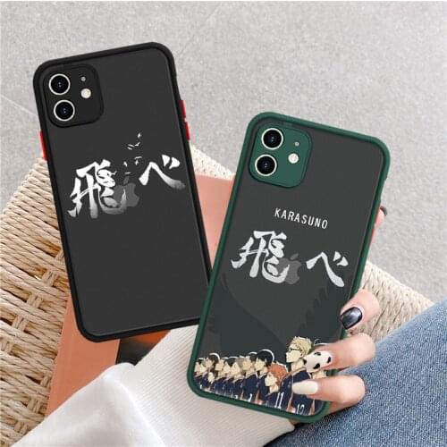 Anime Haikyuu Love Volleyball Phone Case for Iphone 12 Pro Max X XSMAX XR 11 6 Plus Case for Iphone 7 8 Plus Clear Bumper Cover