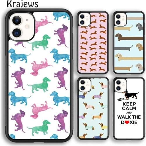 Krajews Dachshund Teckel Dackel Dog Phone Case Cover For iPhone 5s SE 6s 7 8 plus X XR XS 11 12 pro max Samsung S8 S9 S10 Plus