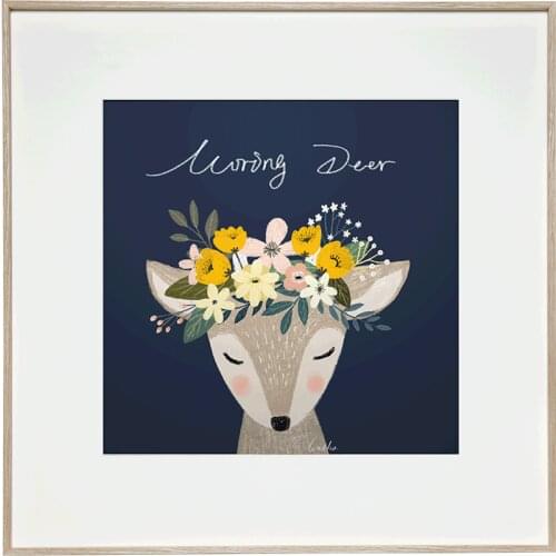 Cy Childrens Room Nordic Decorative Painting Bedroom Background Painting Cute Cartoon Exhibition Frame