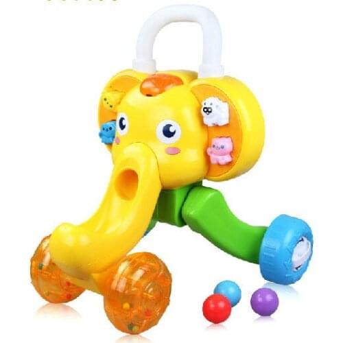 Safety Baby Walkers With Wheels Toddler Trolley Sit-to-Stand Musical Walker Go-carts Learning Walking Assistant First Steps Car