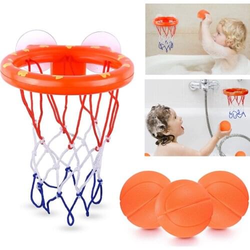 Baby Bath Toys Kids Funny Bathroom Mini Basketball Hoop with 3 Balls Plastic Bathtub Shooting Game Children Girl Boy Water Games