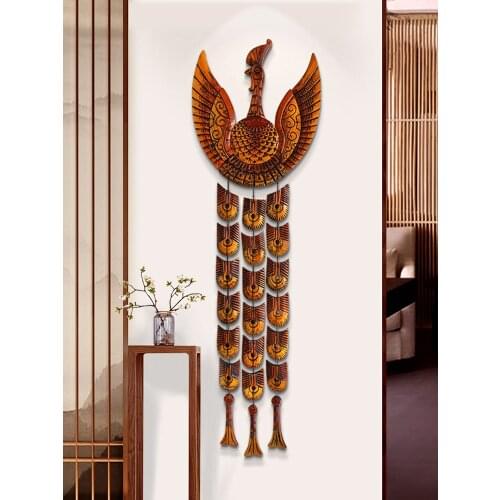 European Home Wall Decor Creative Living Room Wall Decorations Pendant Peacock Wooden Crafts Animal Ornament Bar Wall Decoration
