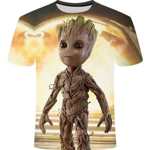 Superhero Groot Movie Voogd Van De Galaxy T-shirt Zomer Nieuwe Mannen3D Print Mannen En Vrouwen Baby Groot Bloempot Groot Tshirt