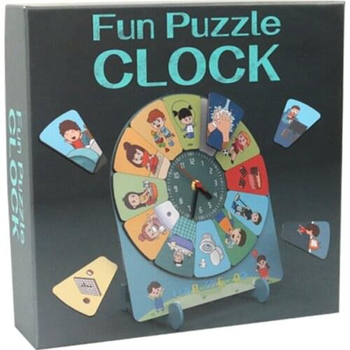 Q9QB Interesting Puzzle Wooden Toys Magnetic Wooden Sorting Clock Educational Toys