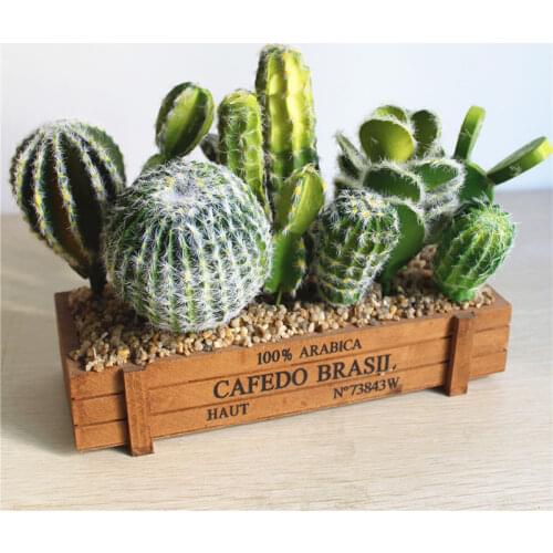 Artificial Plant Cactus Succulents Plants Simulation Small Potted Ornament For Home Desktop Bonsai Decoration Hotel Garden Decor