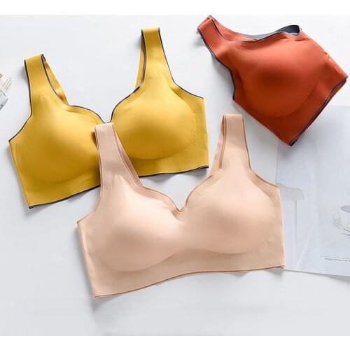 3pcs Women Sexy Latex Bra Seamless Sleeping Underwear bh Comfort Shockproof Wirefree Bralette Soft Lingerie Fashion Intimate