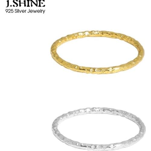 JShine Minimalist 1.35mm S990 Silver Ring Tin Foil Texture Thin Stackable Rings for Women Men Sterling Silver Fine Jewelry