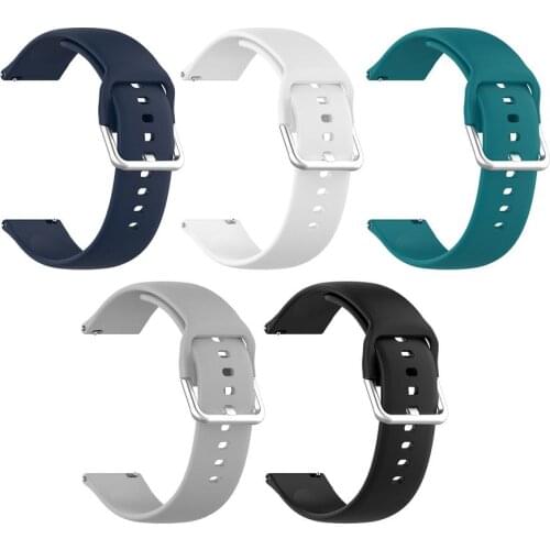 22mm Soft Silicone Watchband Strap For Haylou Solar LS05/RT LS05S Smart Wristband Bracelet For Chuangmi YAMAY SW022/Imilab Kw66