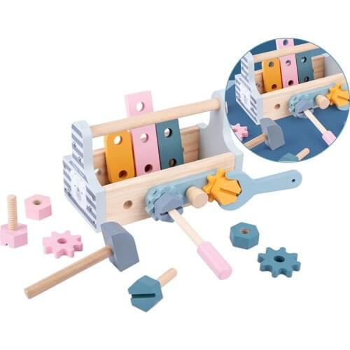 Wooden Simulation Repair Tool Kit for Boys Kids Children DIY Toy Set Funny