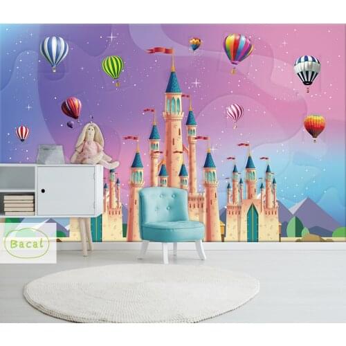 Bacal Custom 3D Wallpaper murals Bedding Room TV Wall Backdrop Fantasy Castle For Kids room Wall Mural Decor Photo Wallpaper
