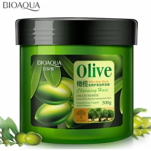 Natural Hair Care Product Olive Oil Hair Mask Moisturizing Deep Repair Frizz For Dry Damaged Hair Smooth Hair Conditioner 500ML
