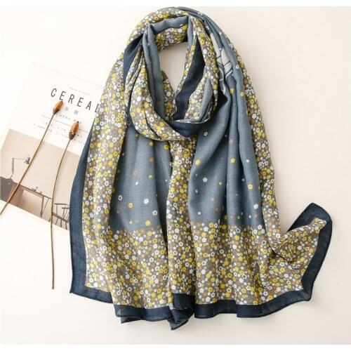 2021 New Women Floral Scarf Fresh Print Design Foulard Gentlewomen Decorated Neckwear Travel Wraps [6822]