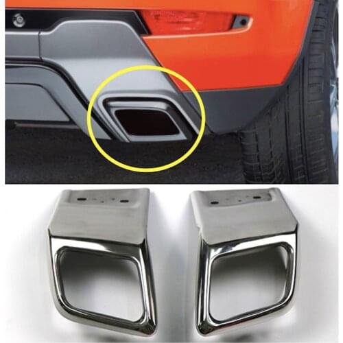 ROLLSROVER Pair of Rear Bumper Exhaust Tube Trim For Range Rover Evoque Dynamic 2012-2018 LH RH OEM LR027871 LR027872