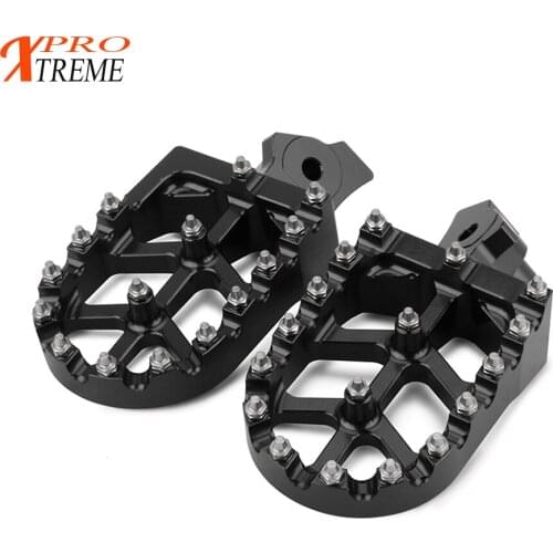 Billet CNC Red MX Wide Foot Pegs Rests Pedals Footpegs For HONDA XR50R XR70 XR80 XR100 2000-2005 Dirt Bike Motorcycle