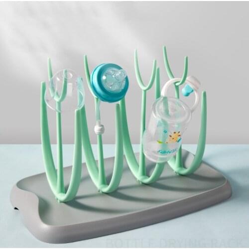 Bottle Dry Rack Baby Bottle Drain Drying Racks Blue Pink Baby Bottle Cleaning Dryer Drainer Storage Drying Rack