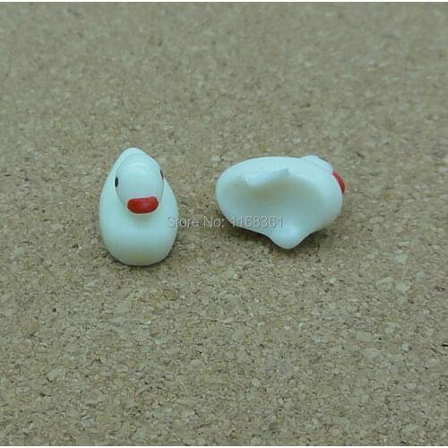 1pcs/lot resin solid white duck cartoon 10mm fairy garden gnome moss terrarium decor crafts bonsai home DIY A112-12