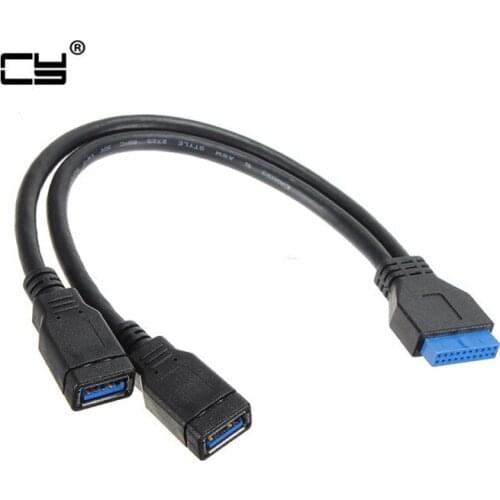 2 ports USB 3.0 Female to Motherboard 20pin Header cable for front panel 20cm