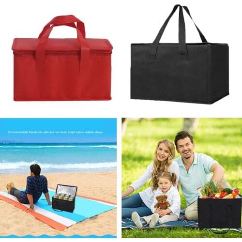 2Pack Foldable Cooler Bag Portable Cake Insulated Bag Aluminum Foil Thermal Box Waterproof Ice Pack Delivery Bag