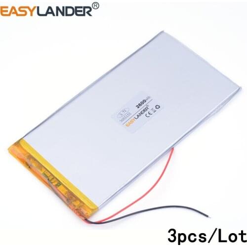 3pcs /Lot 3055155 2600mah lithium Li ion polymer rechargeable battery phones with battery For tablet pc power bank PAD