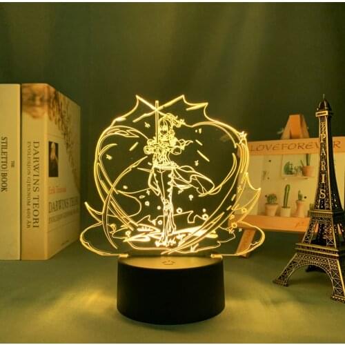 3d Led Night Light Lamp Genshin Impact Jean Acrylic Led Lamp Game