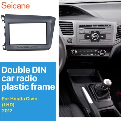 SeicaneGraceful 2 Din Car Radio Fascia for 2012 Honda Civic LHD Audio frame Dash Kit Auto Stereo Installation