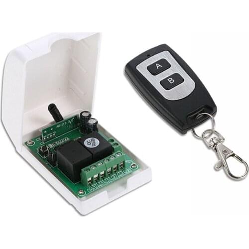 Wireless Remote Control Transmitter and DC 12V 2CH RF 433Mhz Rleay Receiver Module For Light Control Car Lamp DIY