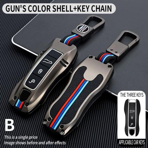 Znic Alloy Car Key Case Cover For Porsche Cayenne 958 911 2018 996 Macan Panamera 997 944 924 987 Gt3 Cayman Auto Accessories