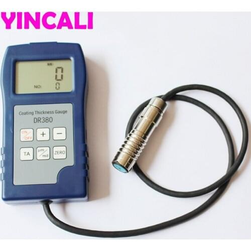 Dual Purpose Paint Coating Thickness Gauge DR380 Using Test Magnetic and Eddy Current Method Galvanized Coating Thickness Tester