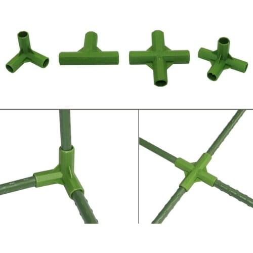Greenhouse Plant Stakes Edging Corner Connectors Vegetable Garden Climbing Plants Bracket Connector 100 Pcs