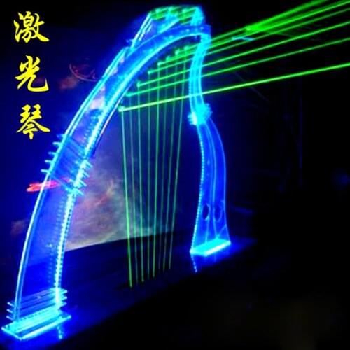 Real life room escape laser harp prop, play the harp to open the door, mysterious harp to escape, escape the room prop