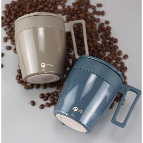 New Arrival 330ML Vacuum Coffee Cup With Handle Insulation Mug Office Leakproof Tea Cup With Lid Household Milk Thermos