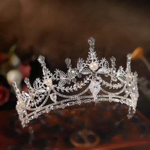 New Product Bridal Crown Headdress Wedding Headdress Atmosphere Diamond-Studded Wedding Crown Accessories