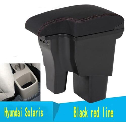 Car Armrest For Hyundai Accent RB Solaris 2011-2016 Centre Console Storage Box Arm Rest 2012 2013 2014 2015