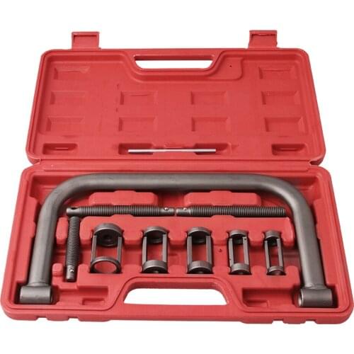 10pcs Solid Valve Spring Compressor, Auto Compression Clamp Tool Service Kit