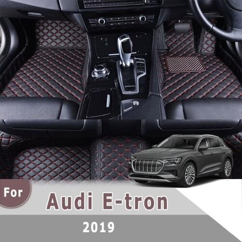 RHD Carpets Rugs For Audi E-tron 2019 Waterproof Leather Car Floor Mats Custom Car Interior Accessories Decoration Foot Pads