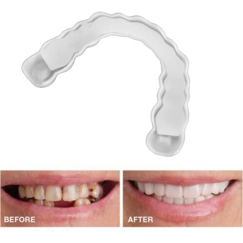 Silicone Smiling False Teeth Veneers Dentures Tooth Cover