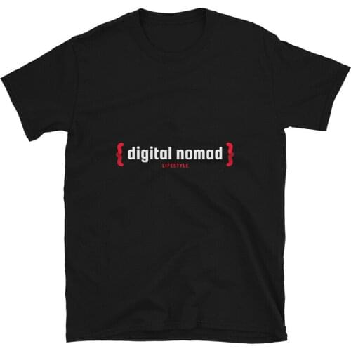 Digital Nomad T-Shirt Programmer Developer Brackets Working From Home Tshirt