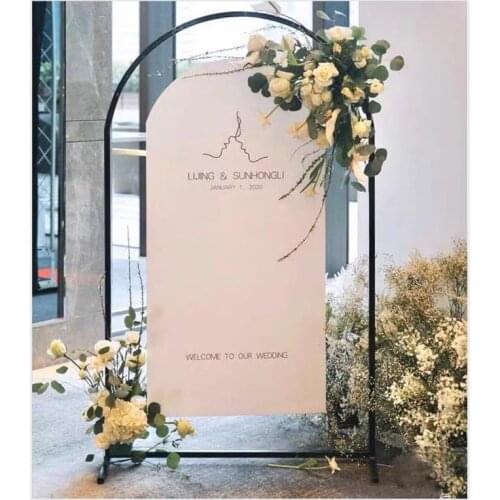 Wedding Stand Props Circular Arc Hoop Wrought Iron Arch Party Home Birthday Background Decoration Metal Flower Balloon Frame