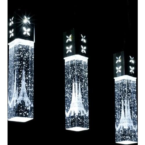 Led pendant lights Modern minimalist Crystal Bubble Pendant Lamp Kitchen Island Dining Room Shop Bar Counter Decoration Light