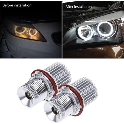2x Error Free 40W LED Angel Eyes Halo Ring Lights Marker Bulb For bmw E87 E39 M5 E60 E63 E64 E61