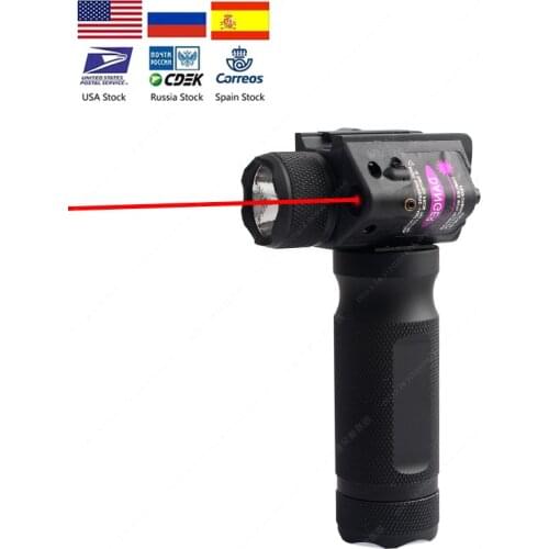 Tactical Fore grip light LED Flashlight with red Green Laser Modification Replacement Suitable sight for 20mm Picatinny or Weave