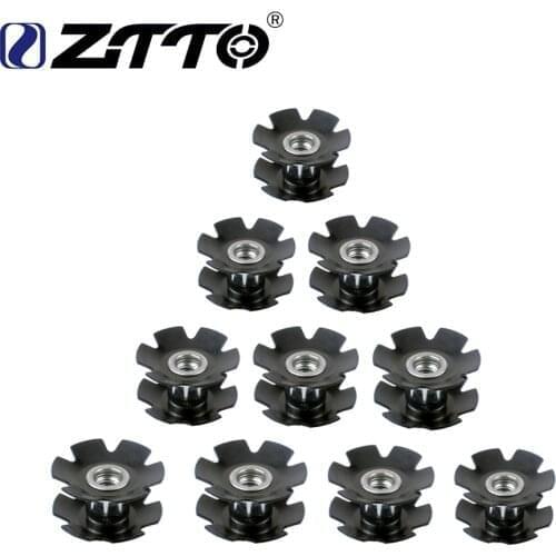ZTTO 50 pcs MTB Road Bike Star Nut Bicycle Cycling Aluminum for Steer Tube Headset fork tube 1 1/8" OD 28.6mm Bulk Wholesale