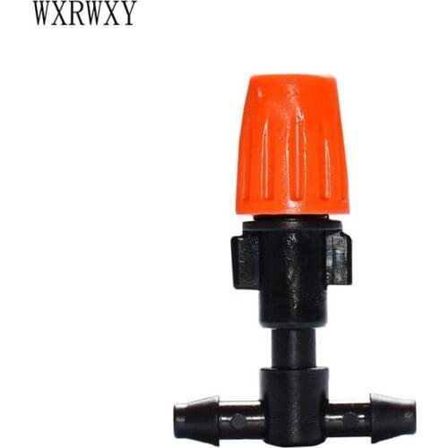 1/4 Inch Orange Garden Irrigation Sprinkler with tees Connector Agriculture Fogger Cooling for 4/7 mm Garden Hose 50 pcs