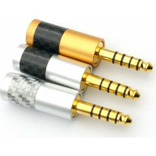 1pcs Gold-Plated 4.4mm 5 Poles Balanced Headset Stereo plug For Sony NW-WM1Z/A 4.4 Player Audio Adapter connector