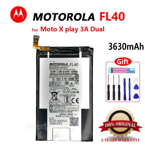 100% Original 3630mAh FL40 For Motorola Moto X 3A Moto X Play Dual XT1543 XT1544 XT1560 XT1561 XT1562 XT156 With Tools