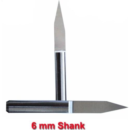 2Pcs High Precision 6mm Shank PCB Engraving Bits CNC V Shaper Carbide Router Tool Choose size acrylic carving frezer
